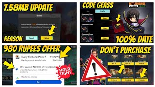 😱Bgmi 78mb Update Kyu Aaya   Code Geass Event Bgmi  500 Bonus uc How To Get Playstore Discount [upl. by Graham]