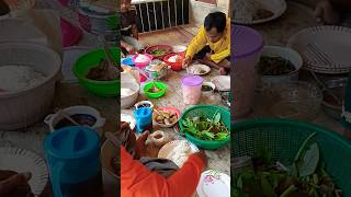 48 makan makanan khas Sunda Hajatan Di Kampung Cianjur Jawa barat pedesaan indonesia music food [upl. by Keligot]