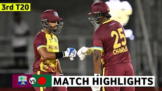 West Indies vs Bangladesh 3rd T20 Highlights 2024  WI vs BAN 2024  WI vs BAN 3rd T20 Highlights [upl. by Ruthi888]