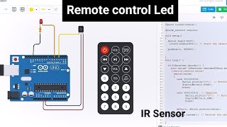 IR Remote Sensor with Arduino at Tinkercad in English  Tutorial for Beginners  IR Sensor [upl. by Avrom]