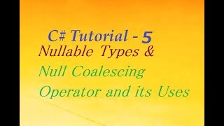 Nullable Types amp Null Coalescing  Operators in CNet Explained in Hindi [upl. by Lundin]