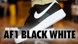 ON FOOT Nike Air Force 1 07 Black White Schopes 4K CT2302 002 [upl. by Rahal793]