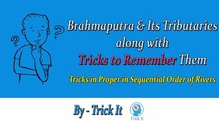 Brahmaputra River and its Tributaries with Trick to Remember [upl. by Runkle]