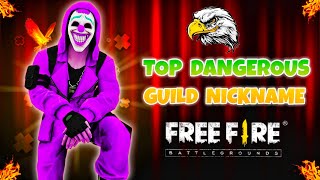 Best Guild Name For Free Fire  Unique Guild Name For Free Fire  Garena Free Fire Guild Name [upl. by Hedvig]