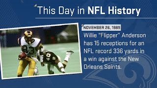 Flipper Anderson Sets NFL Record with 336 Receiving Yards  This Day in NFL History 112689 [upl. by Lotsirb813]