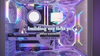 Building my first gaming PC  white aesthetic  Lian Li O11 mini snow [upl. by Otho]