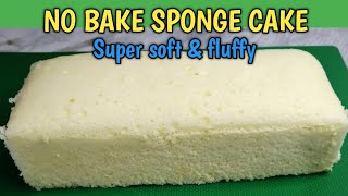 NO BAKE SPONGE CAKE RECIPE super soft fluffy and yummy😋 [upl. by Atinob]