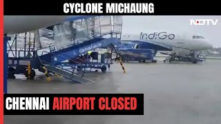 Cyclone Michaung Updates Planes Grounded As Rainwater Enters Chennai Airport Runway [upl. by Alur981]