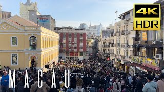 4K Macau Street View  Ruinas de São Paulo in Christmas [upl. by Rory]