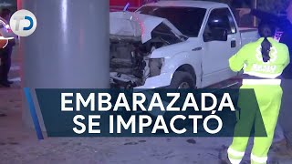 Mujer embarazada se impactó manejaba en estado inconveniente [upl. by Thorndike811]