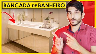 PIA DE BANHEIRO  20 TIPOS DE BANCADA PORCELANATO GRANITO QUARTZO E MUITO MAIS [upl. by Nurat]