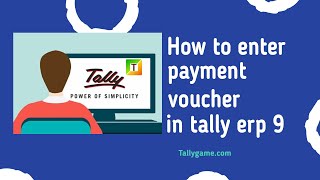 How to enter payment voucher in tally erp 9 [upl. by Jem]