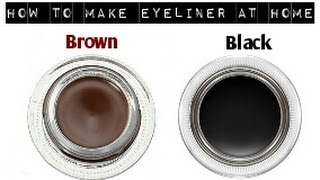 How to make Brown and Black eyeliner at homeMake Your Own Natural Eyeliner At Home DIY eyeliner [upl. by Elohc]