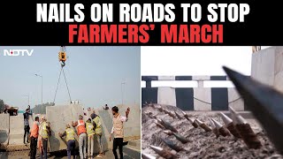 Farmers Protest In Punjab  Barricades Nails On PunjabHaryana Border Ahead Of Farmers March [upl. by Frederique]