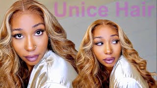 NEW HONEY BLONDE BYEBYE KNOTS WIG INSTALL  FT UNICE HAIR [upl. by Nilrem]