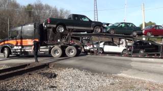 Truck stuck on RR crossing [upl. by Rawley253]