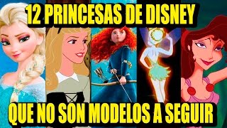 12 princesas de Disney que no son modelos a seguir  Los 12 Mas [upl. by Enogitna]