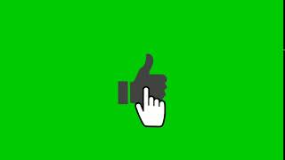 YouTube Like Button Click Green Screen with Background Sound  Chroma Key YT Like Button [upl. by Chlo]