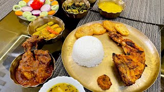 গ্রামের বাগানে জলের লাইন বসলো💦🌳Tandoori 🍗থেকে Chicken Kaliya আজ just onno level lunch🤩 [upl. by Asalocin]