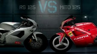 APRILIA RS VS CAGIVA MITO 125cc [upl. by Orville]