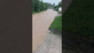 Inondation hameau de la Frévillard la Ferté Gaucher 1 août 2024 [upl. by Annahsal]