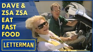 Dave And Zsa Zsa Gabor Eat All The Fast Food In Los Angeles  Letterman [upl. by Studner178]