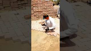 How to make tuff tile beautiful work youtubeshort soilcompaction construction [upl. by Ronym536]