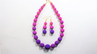 DIY Polymer Clay Gradient Necklace Set [upl. by Cristie413]