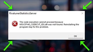 MSVCP140CODECVTIDSdll Was Not Found  MSVCP140CODECVTIDSdll Missing  Fix  2022 [upl. by Susann328]