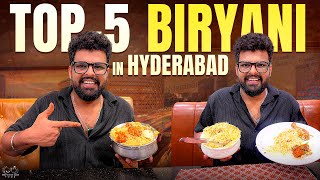 Top 5 Biryani In Hyderabad  Hyderabadi Biryani  Rahul  Rohith Pasupuleti  Infinitum Food [upl. by Miarhpe808]