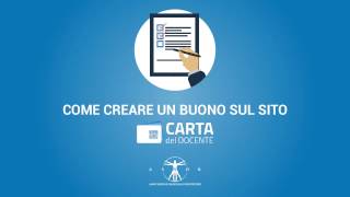 Come creare un buono con la carta del docente [upl. by Salome671]