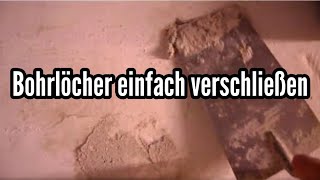 Bohrlöcher verschließen spachteln  Wand Löcher spachteln bei Wohnungsübergabe [upl. by Gnahk524]