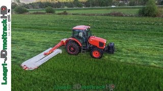 Fauchage 2017 Kuhn GMD 3510 amp Kubota M110GX [upl. by Anidem]