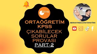 ORTAÖĞRETİM KPSS 2 PROVA I ATANMAK KOLAY PDF AÇIKLAMADA kpssmatematik kpss kpsssoru [upl. by Monagan]