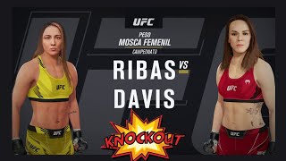 Ribas vs Davis UFC PESO MOSCA FEMENIL CAMPEONATO ¡ KNOCKOUT [upl. by Edythe659]