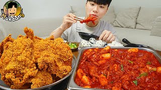 ASMR MUKBANG 직접 만든 매운 닭발 떡볶이 푸딩계란찜 닭껍질튀김 먹방 amp 레시피 FRIED CHICKEN AND Dakbal Tteokbokki EATING SOUND [upl. by Atirehs]