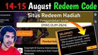 FREE FIRE REDEEM CODE 15 AUGUST 2024  HOW TO USE REDEEM CODE IN FREE FIRE  HOW TO REDEEM AUG TODAY [upl. by Corder]