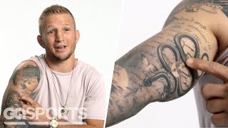 UFC Champion TJ Dillashaw Breaks Down His Tattoos  GQ Sports [upl. by Epperson410]