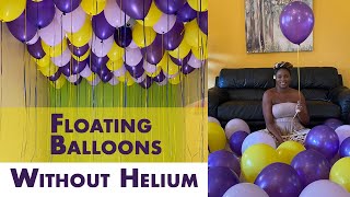 Balloon Decoration on Ceiling Without Helium VERY EASY  HOW TO  DIY [upl. by Ahsenroc]