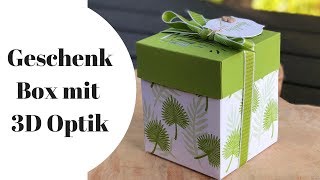 📍Anleitung 3D Geschenkbox basteln mit Stampin Up [upl. by Ahslek]