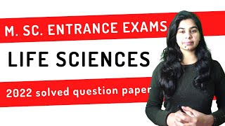 M Sc Life Sciences  Solved question paper 2022  MDU  M Sc Life sciences entrance exams [upl. by Lurlene899]