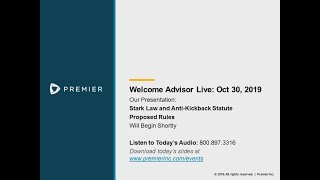 Advisor Live Webinar Reviewing the Stark Law and AntiKickback Statute Proposed Rules [upl. by Nnylanna65]