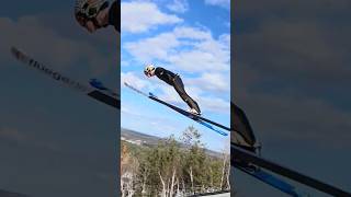 Flying High Through The Sky Ski Jumpers Are In The Air skijump pinemountain skijumping [upl. by Leinahtam373]