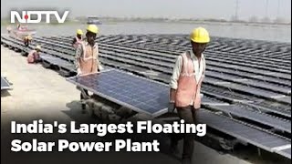 Indias Biggest Floating Solar Power Plant Being Set Up In Telangana [upl. by Nero]