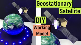 Geostationary satellite working model  geostationary satellite  satellite working model making [upl. by Royal]