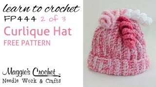 FP444 Curlique Hat FREE PATTERN  Part 2 of 3 Right Handed [upl. by Leslie729]