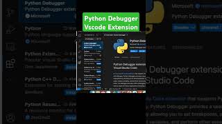 Python Debugger Vscode Extension debugging python coding tutorial [upl. by Kakalina]