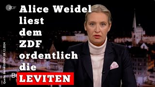 EILT Alice Weidel liest Frau Zimmermann vom ZDF ordentlich die LEVITEN [upl. by Silden]