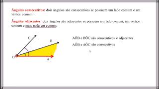 05  ÂNGULOS CONSECUTIVOS E ADJACENTES [upl. by Ngo778]