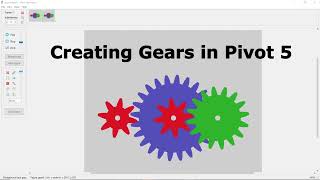 Creating gears using Pivot Animator 5 [upl. by Allyn]